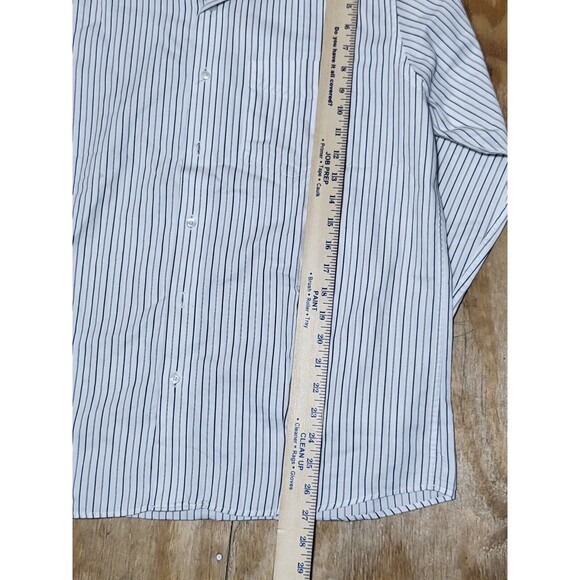 byford london Striped dress shirt Men 42 White Cotton Button-down Collar @f3 - Picture 7 of 8